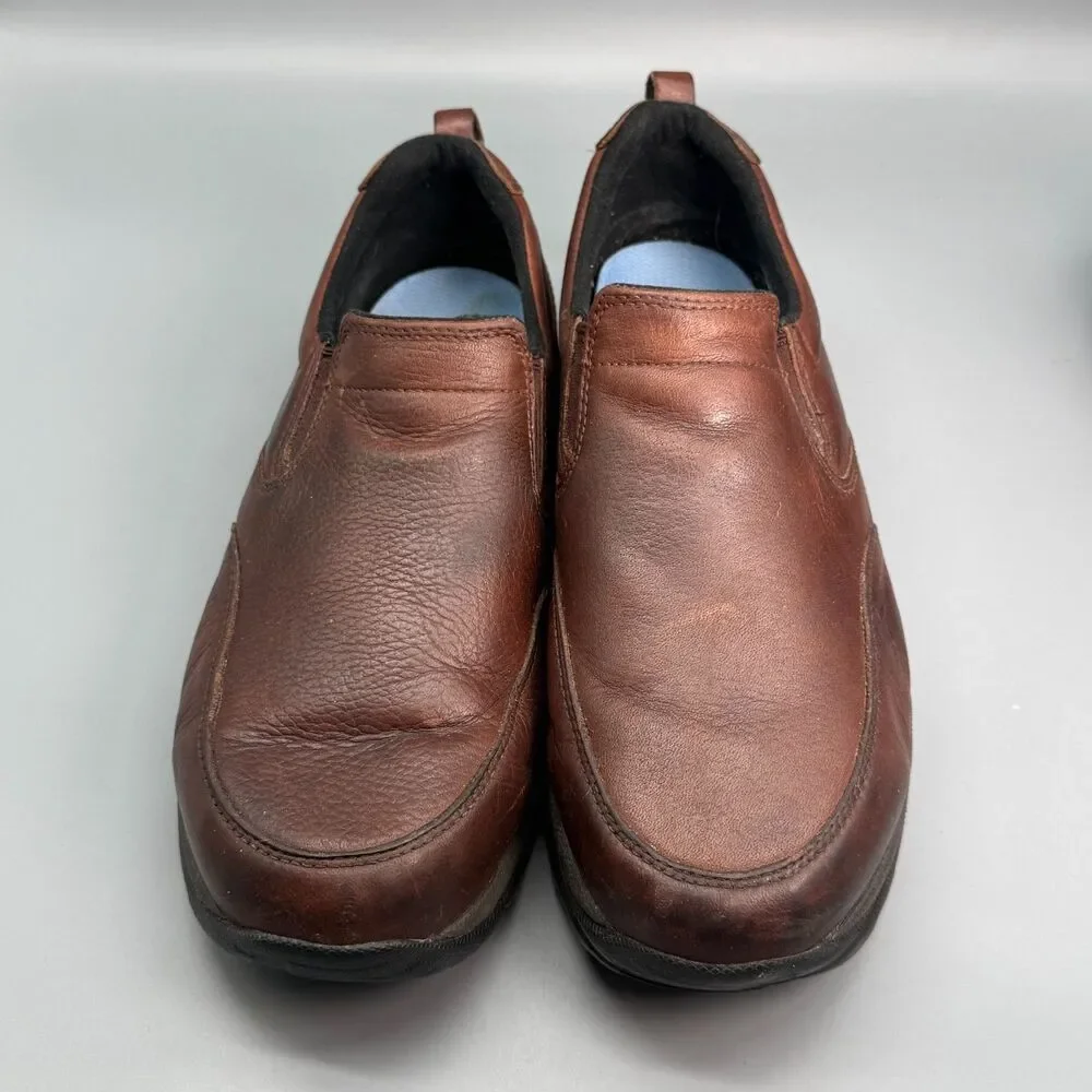 L.L. Bean Comfort Moc Men's 11 Wide Brown Leather Slip-On Loafers Shoes Moccasin